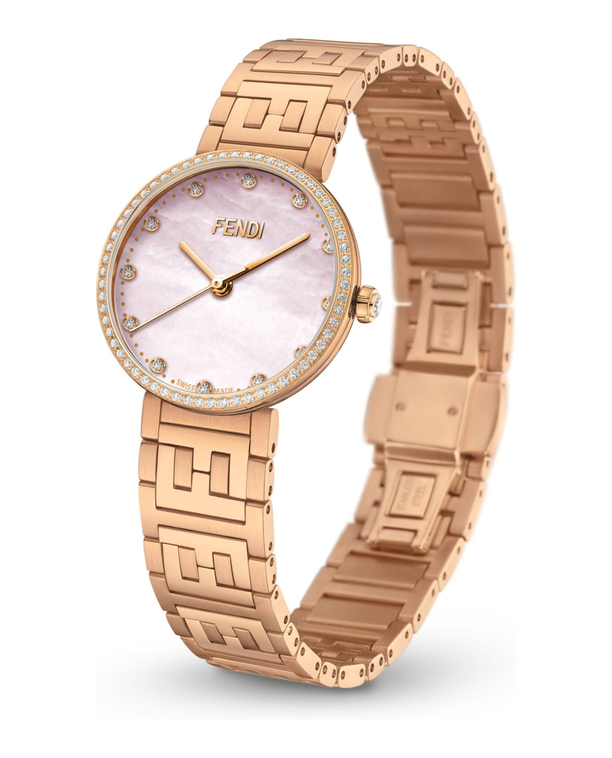 Fendi Womens Rose Gold 29mm Bracelet Fashion Watch Rovelle Bags
