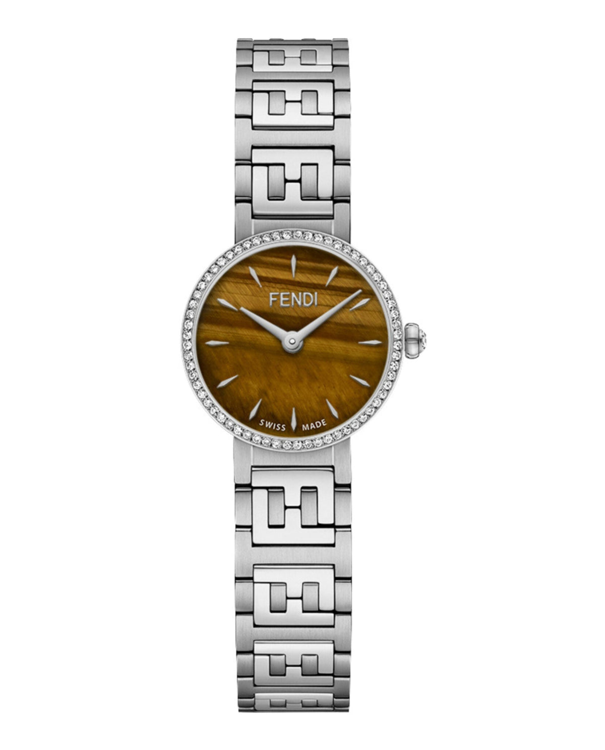 Fendi Womens Stainless Steel 19mm Bracelet Fashion Watch Rovelle Bags