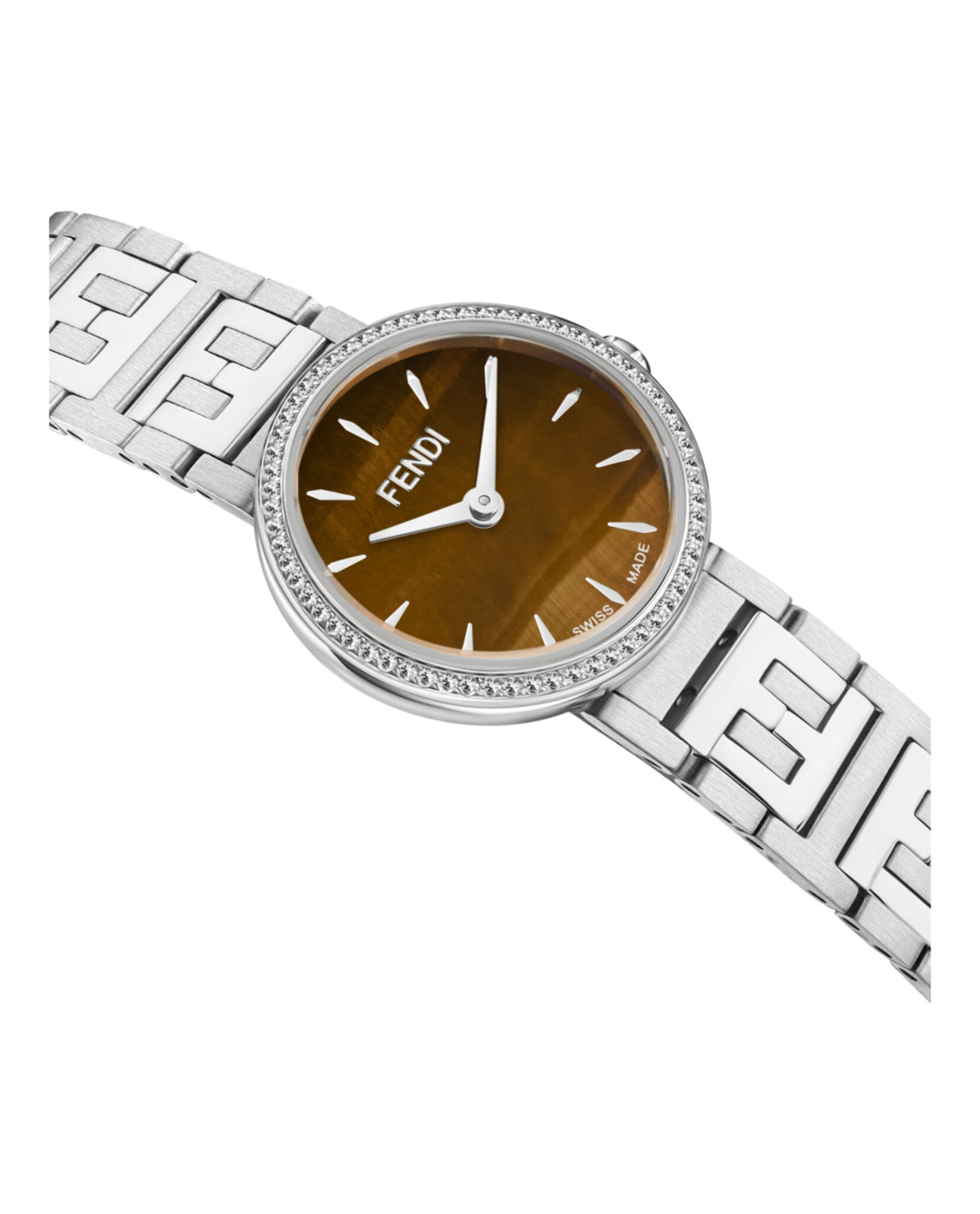 Fendi Womens Stainless Steel 19mm Bracelet Fashion Watch Rovelle Bags