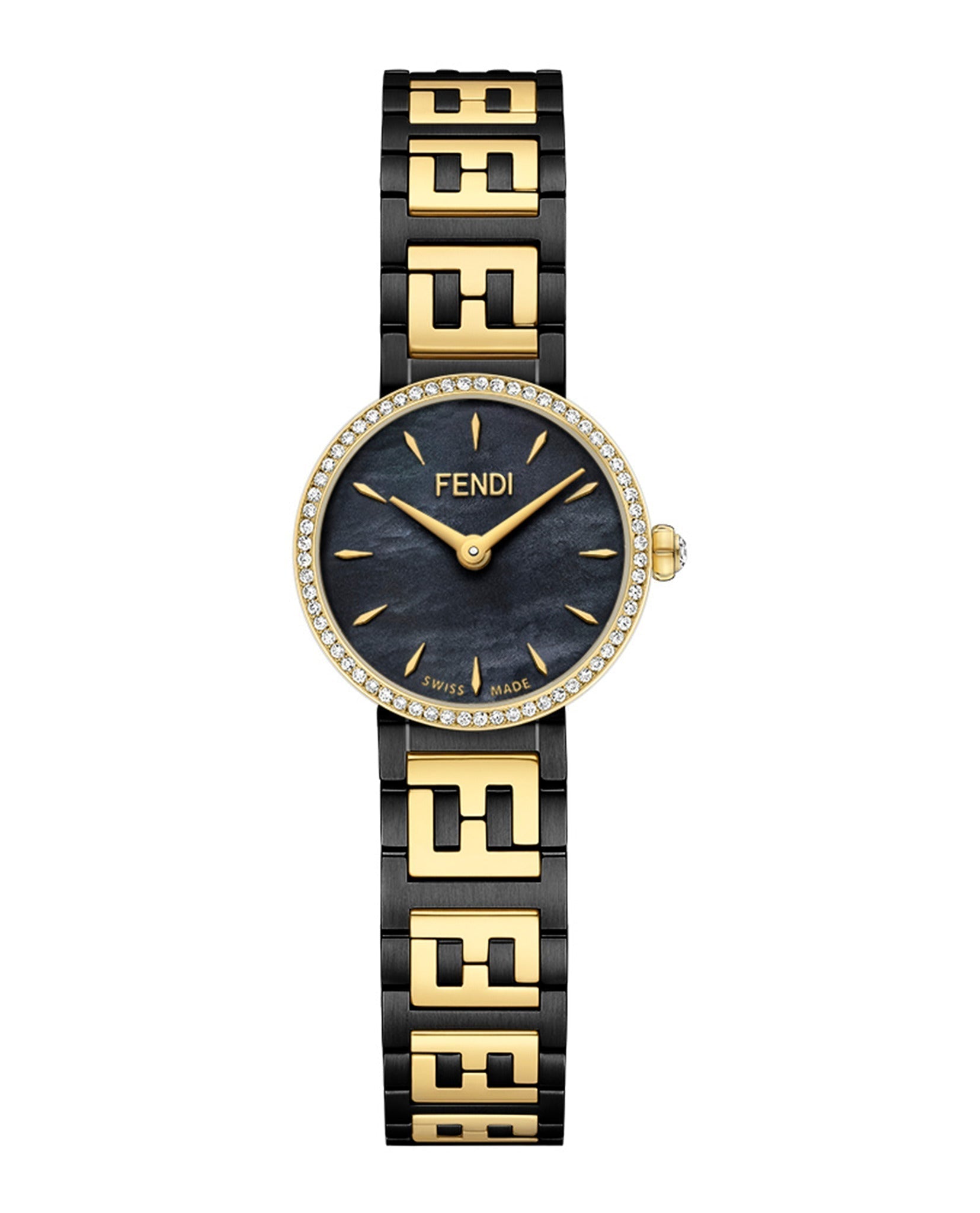 Fendi Womens Forever Fendi Two Tone 19mm Bracelet Fashion Watch Rovelle Bags
