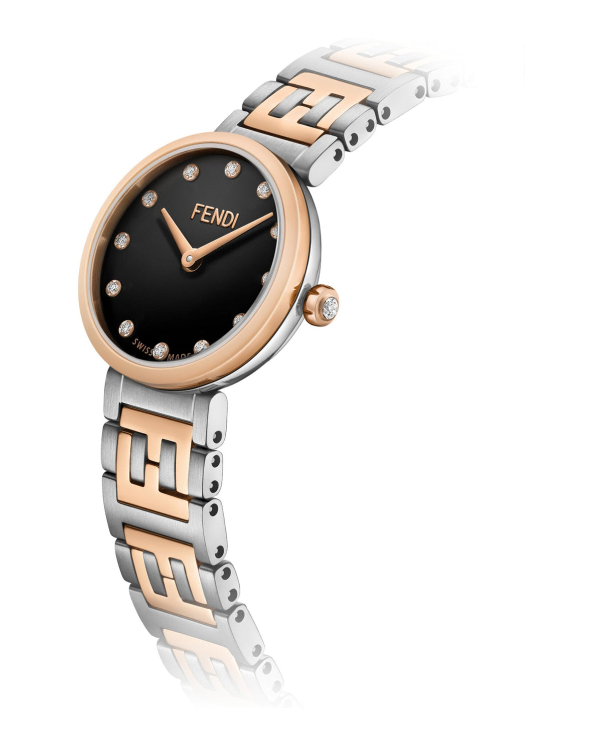 Fendi Womens Two Tone 19mm Bracelet Fashion Watch Rovelle Bags