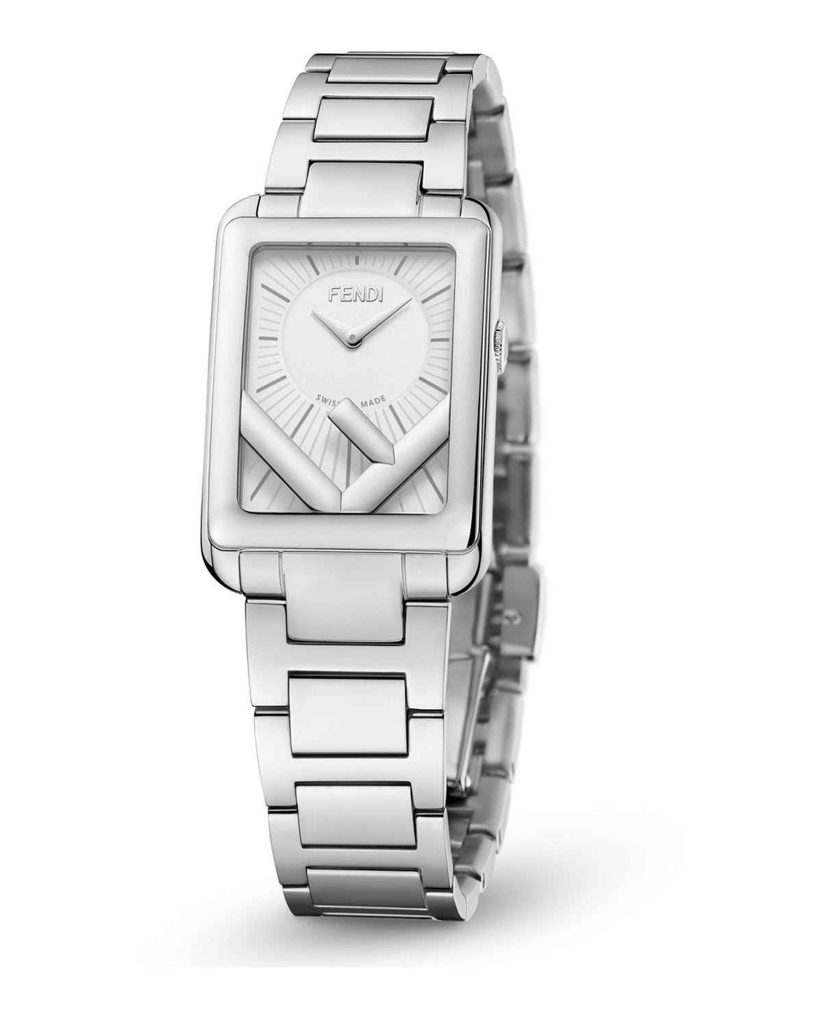 Fendi Womens Run Away Stainless Steel 32mm Bracelet Fashion Watch Rovelle Bags
