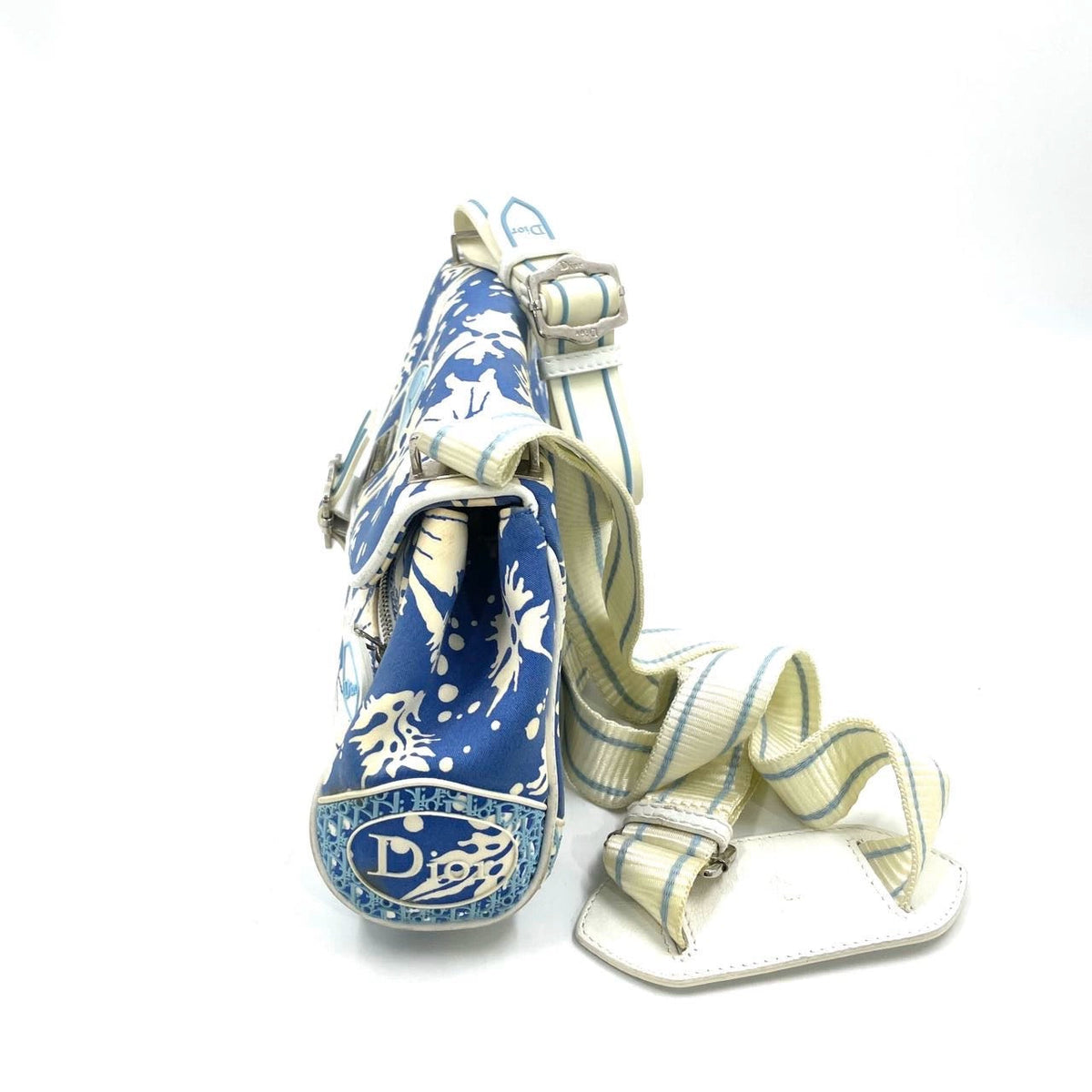 Dior Surf Chick Shoulder Bag Blue and White Chinese Porcelain Print Rovelle Bags