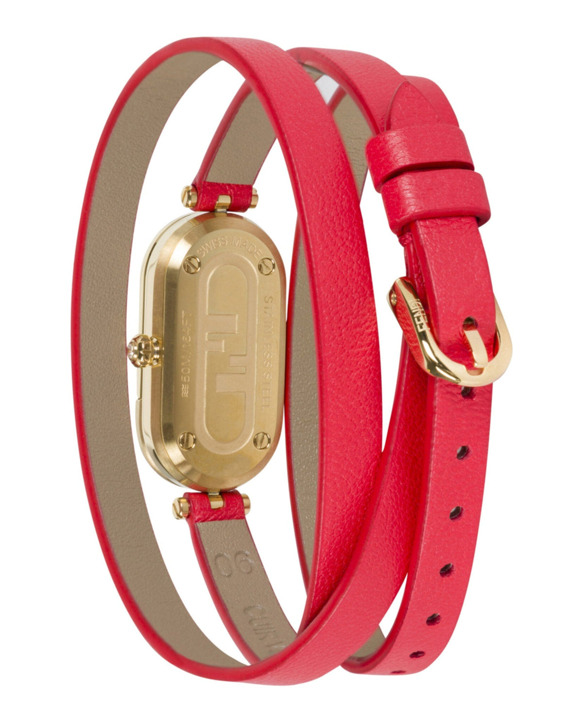 Fendi Womens Gold 14.8mm Strap Fashion Watch Rovelle Bags