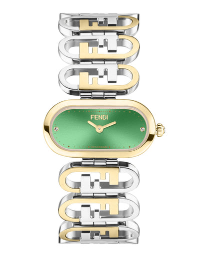 Fendi Womens Two Tone 14.8mm Bracelet Fashion Watch Rovelle Bags
