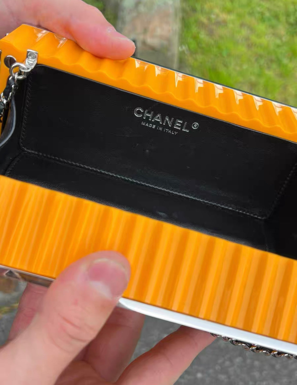 Chanel Luxury Leather Yellow Clutch Rovelle Bags
