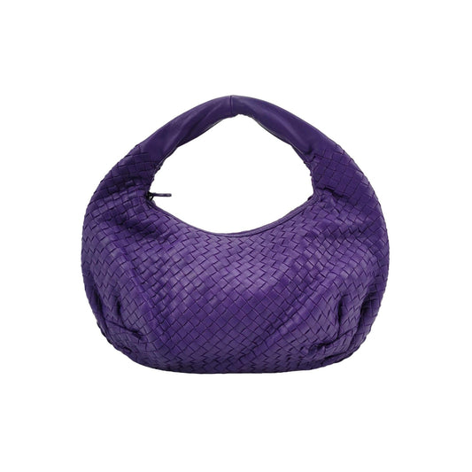 Bottega Veneta Belly Hobo Intrecciato Lambskin Leather Purple Medium 40cm
