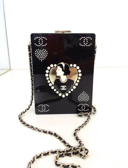 Chanel Luxury Leather Black Clutch Style 11 Rovelle Bags