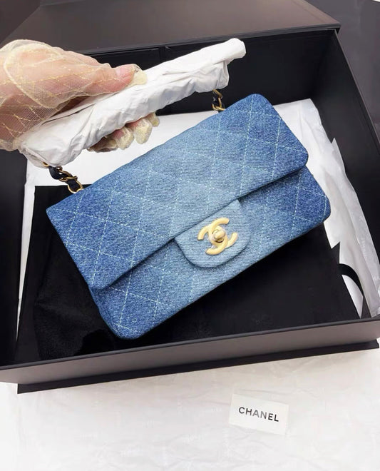 Chanel Luxury Leather Gold Shoulder Bag Rovelle Bags