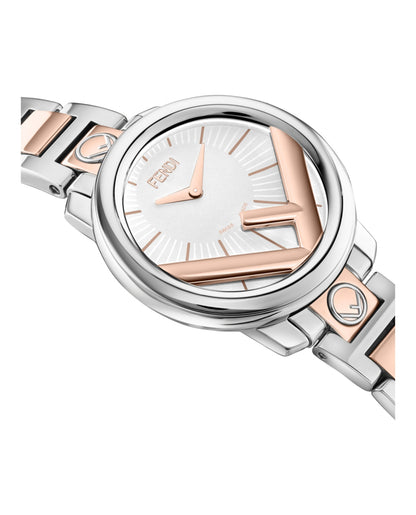 Fendi Womens Run Away Two Tone 36mm Bracelet Fashion Watch Rovelle Bags