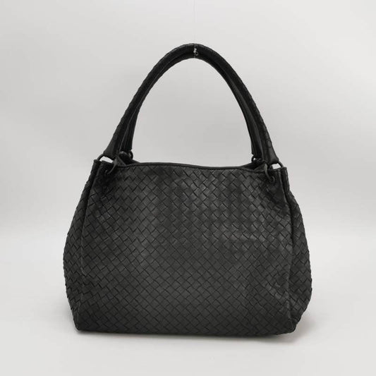 Bottega Veneta Parachute Shoulder Bag Intrecciato Black 30cm