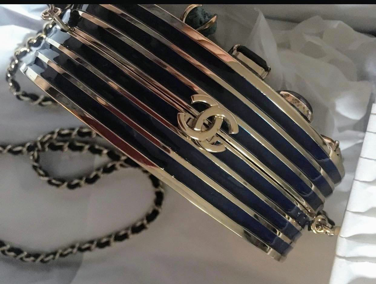 Chanel Luxury Leather Gold Handbag Style 5 Rovelle Bags