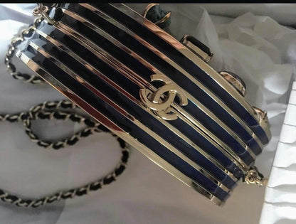 Chanel Luxury Leather Gold Handbag Style 5 Rovelle Bags
