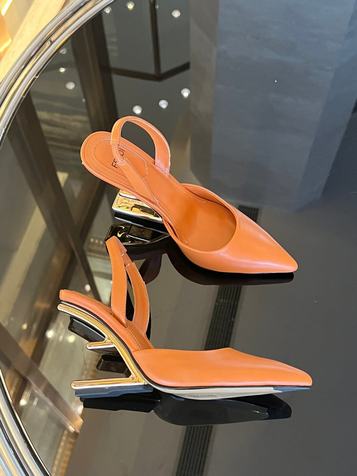 Fendi First Heel Slingbacks