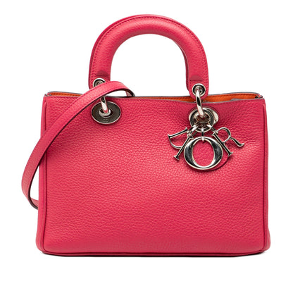 Pink Dior Mini Leather Diorissimo Satchel Rovelle Bags