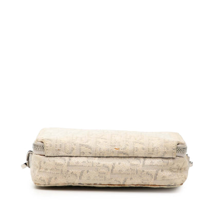 Beige Dior Oblique Canvas Double Zip Crossbody Rovelle Bags