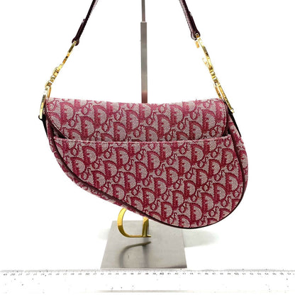 Dior Saddle Medium Red Burgundy Monogram Oblique Shoulder Bag 2002 Rovelle Bags