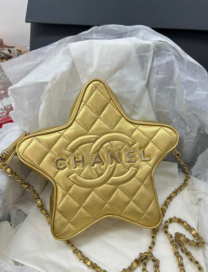 Chanel Luxury Lambskin Gold Handbag Style 4 Rovelle Bags