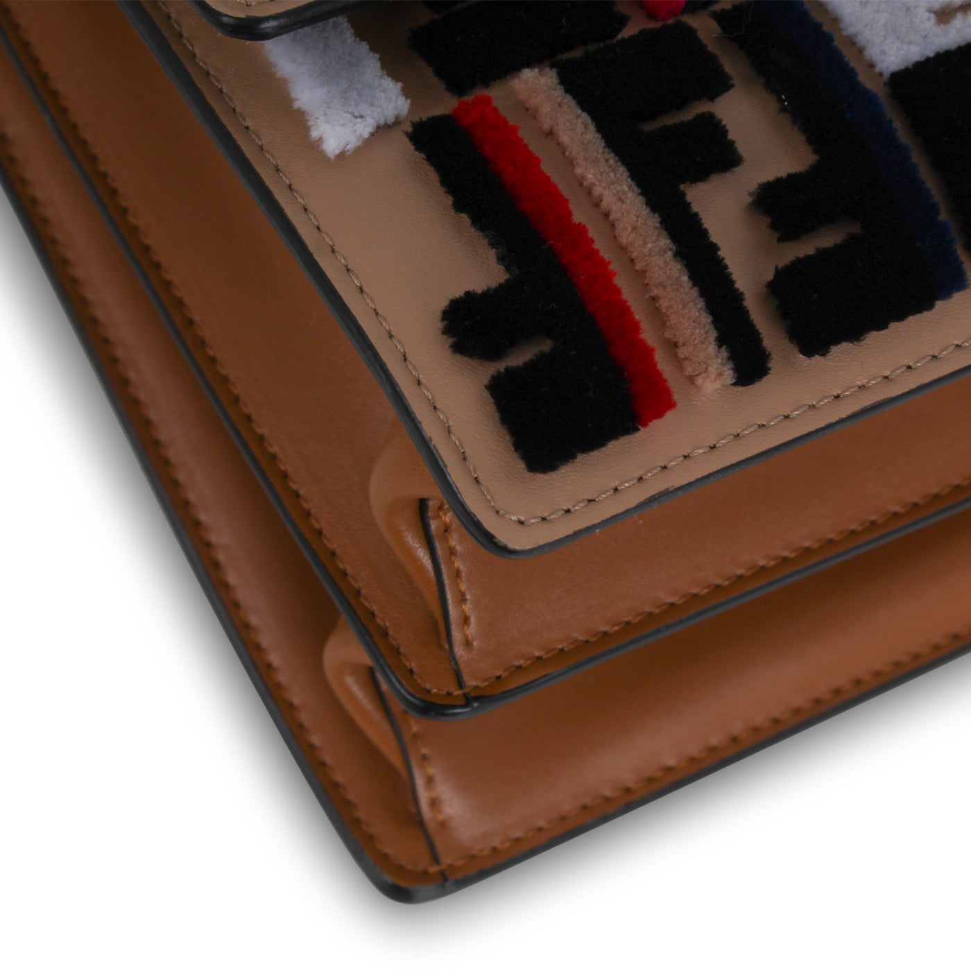 Fendi Kan I Leather Red Crossbody Red Rovelle Bags