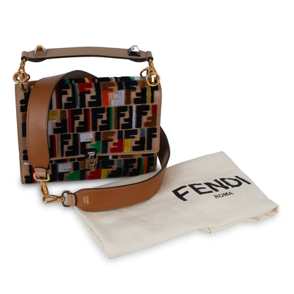 Fendi Kan I Leather Red Crossbody Red Rovelle Bags