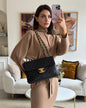 Chanel Black Maxi Mademoiselle Single Flap Bag in Lambskin with 24K Gold Hardware Rovelle Bags