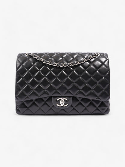 Chanel Classic Double Flap Black Lambskin Leather Maxi Rovelle Bags