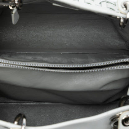 White Dior Woven Lambskin Lady Dior Avenue Tote Satchel Rovelle Bags