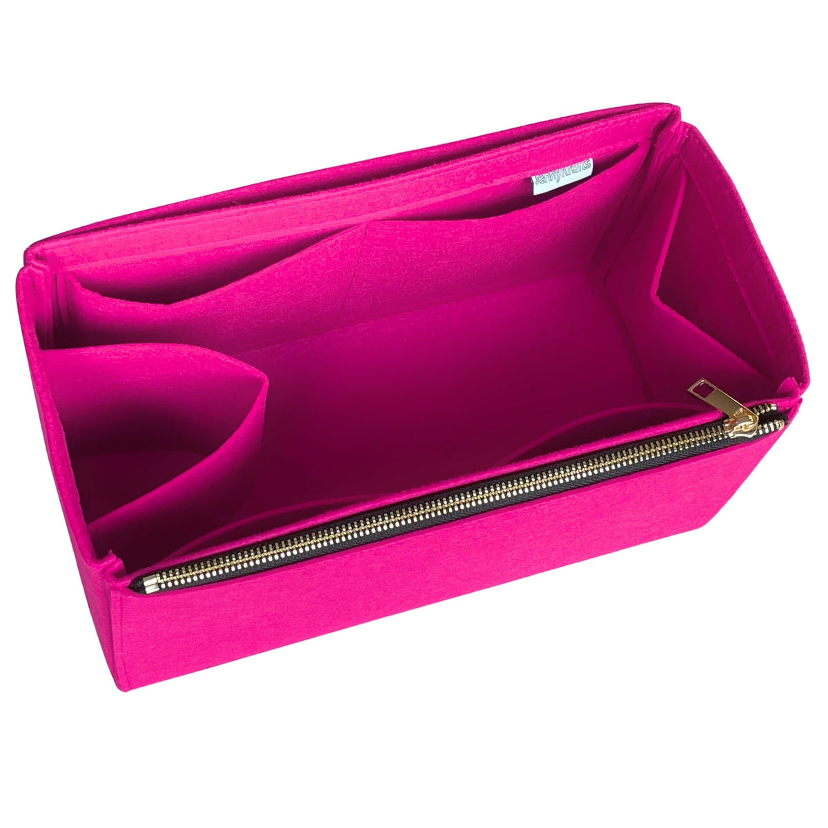 Organizer for [Peekaboo X-Lite Large, Fendi] Bag Insert (Felt, Full-width Zip and Open Pocket) Rovelle Bags