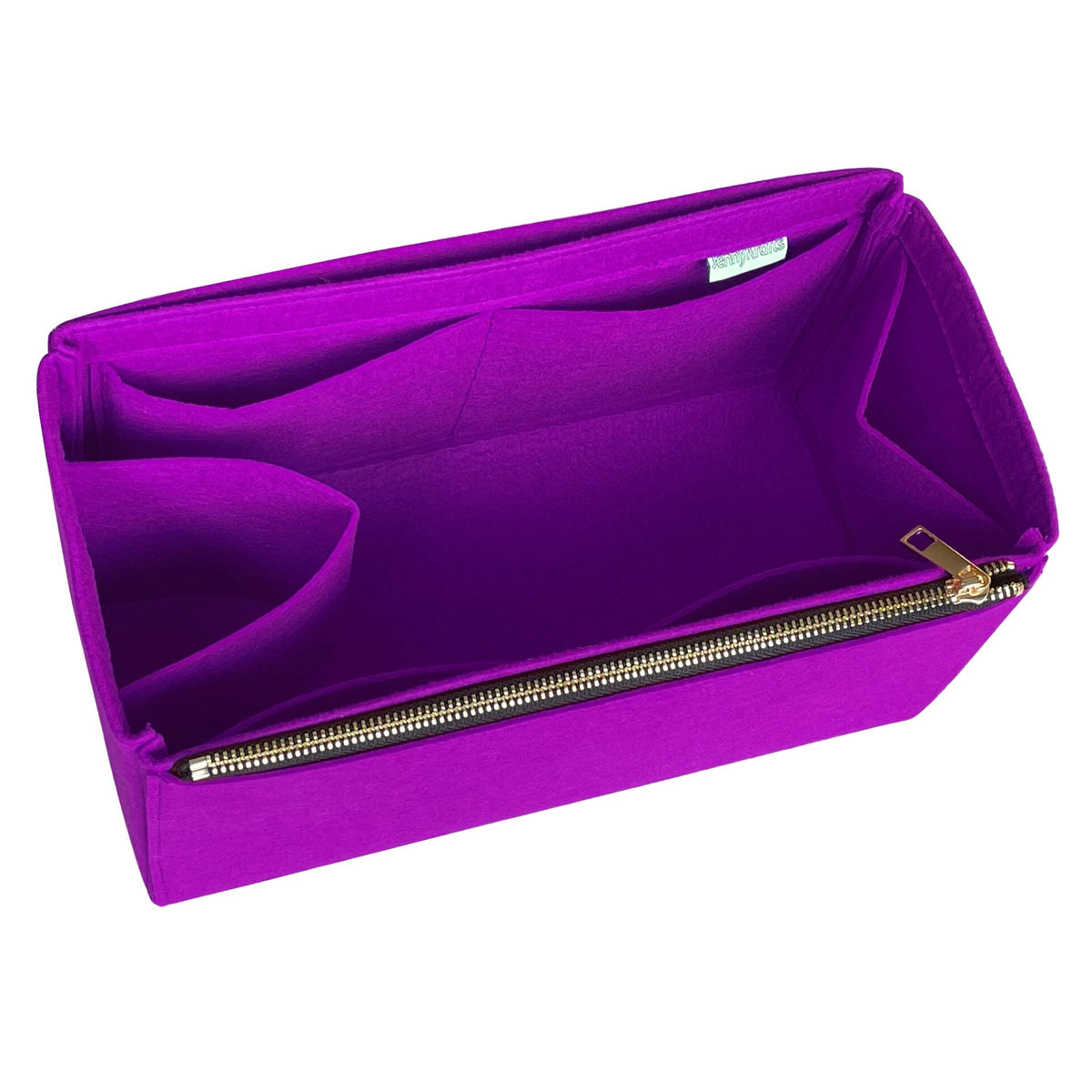 Organizer for [Peekaboo X-Lite Large, Fendi] Bag Insert (Felt, Full-width Zip and Open Pocket) Rovelle Bags