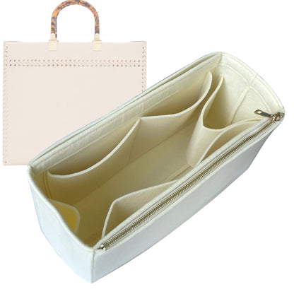 Organizer for [Sunshine Medium, Fendi] Bag Insert (Felt, Full-width Zip and Open Pocket) Rovelle Bags