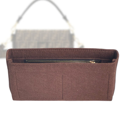 Organizer for [Baguette 1997, Fendi] Bag Insert (Felt, Slim with Zip Pocket) Rovelle Bags