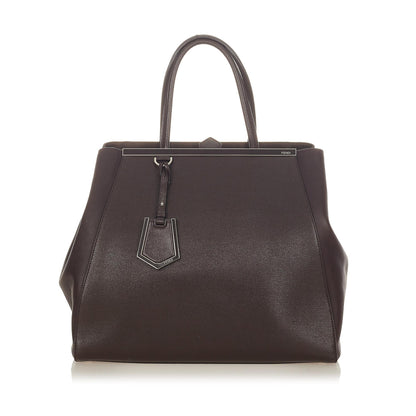 Fendi 2Jours Leather Tote Bag (SHG-26240) Rovelle Bags