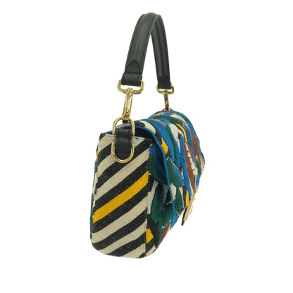 Fendi Beaded Vitello Dolce Leaf Embroidered Baguette (SHG-ZuB1eb) Rovelle Bags