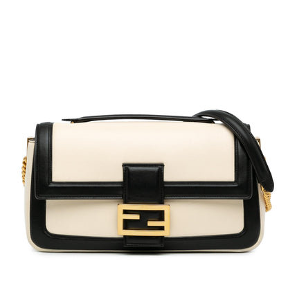 Fendi Bicolor Leather Chain Midi Baguette Shg-Dw85U0 Rovelle Bags