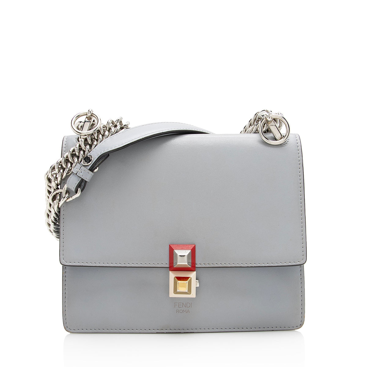 Fendi Calfskin Kan I Small Shoulder Bag (SHF-22970) Rovelle Bags
