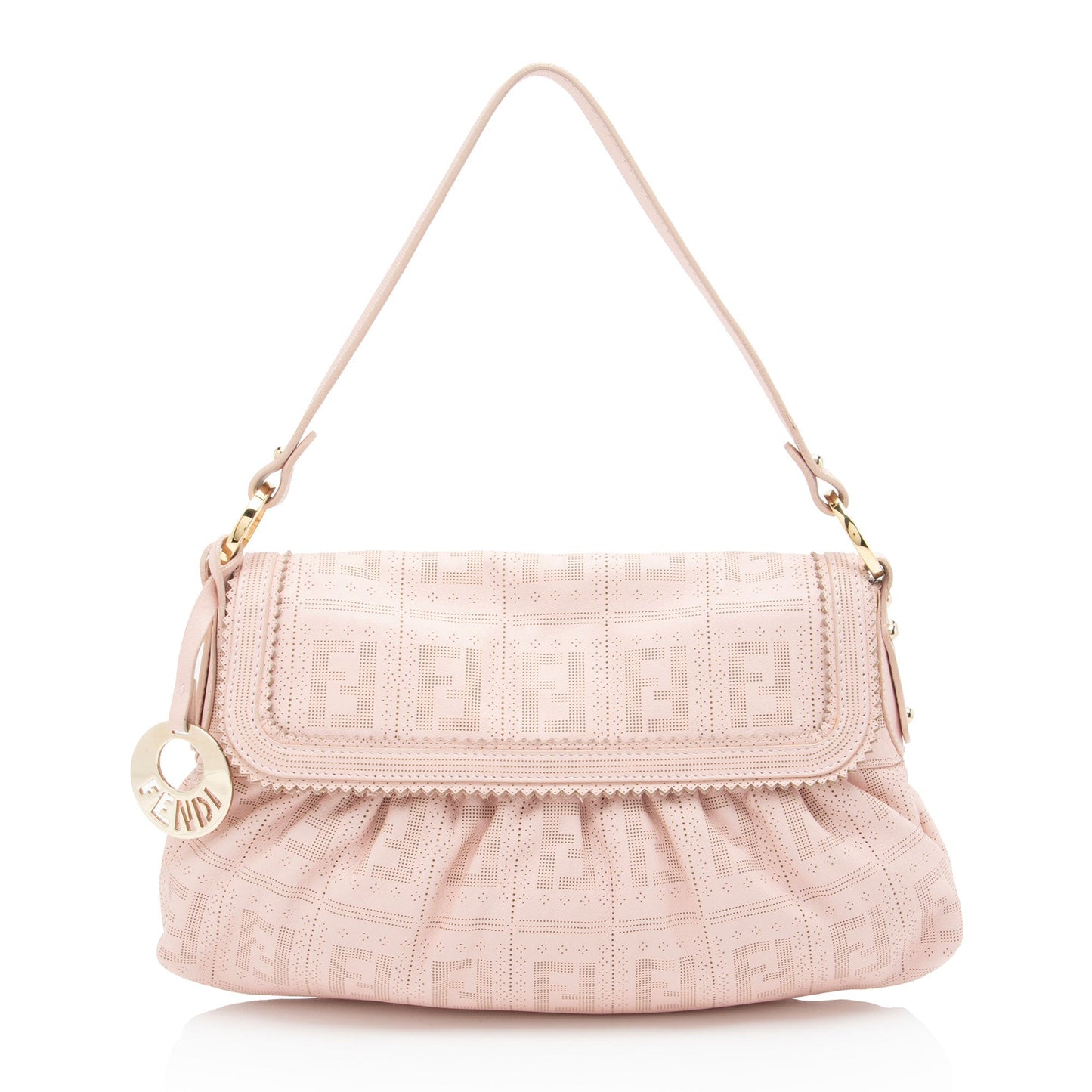 Fendi Perforated FF Calfskin Chef Small Bag Rovelle Bags