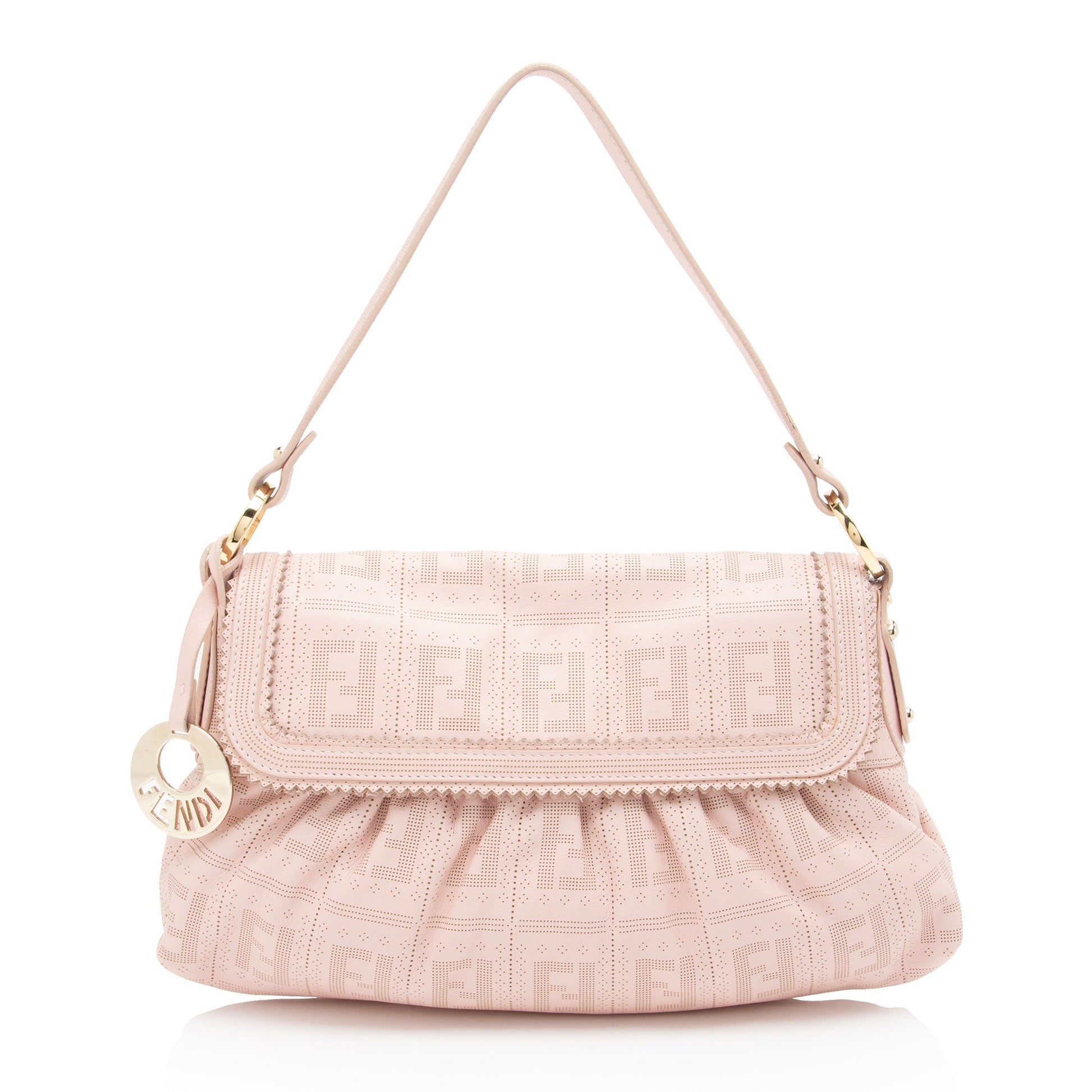 Fendi Perforated FF Calfskin Chef Small Bag Rovelle Bags