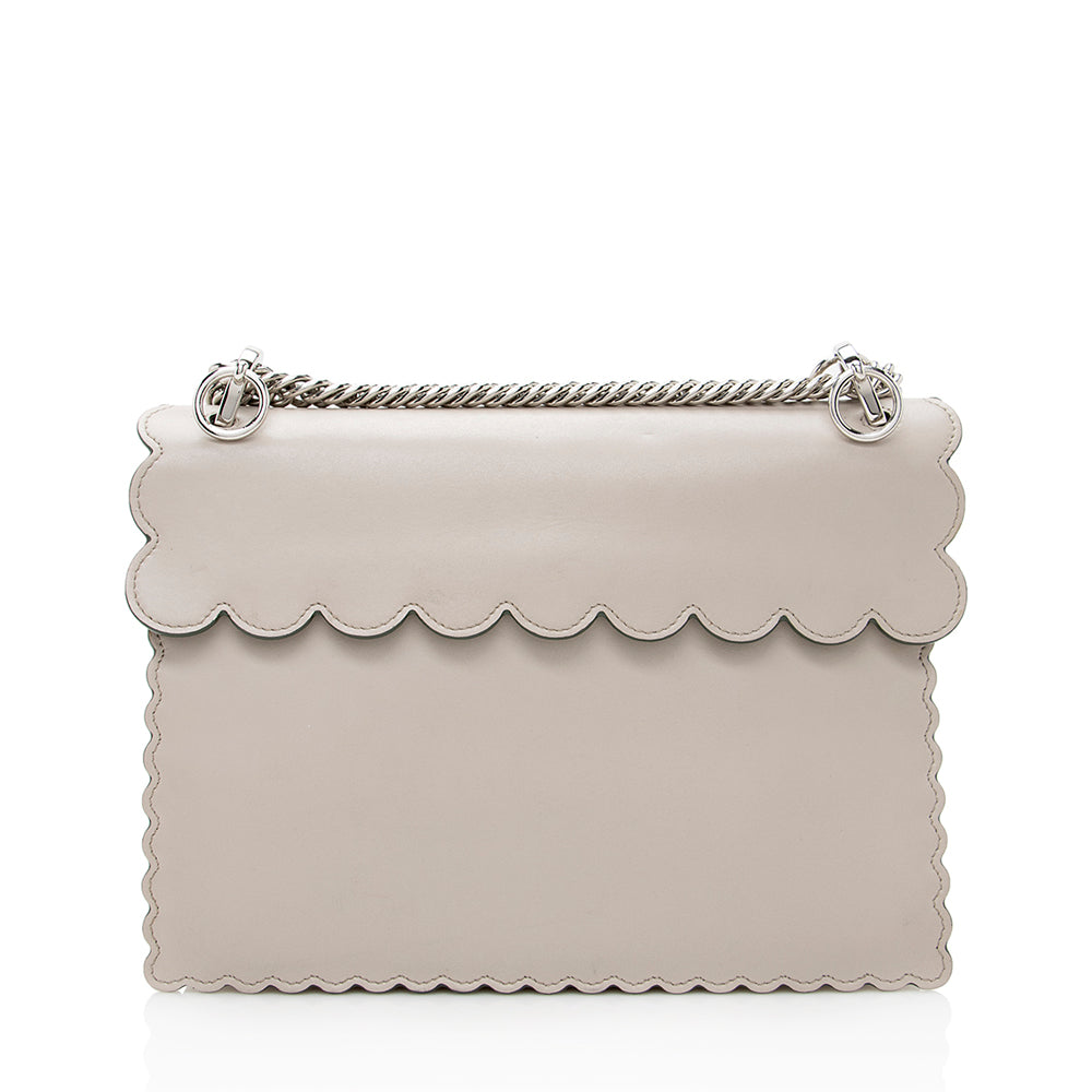 Fendi Calfskin Studded Kan I Medium Shoulder Bag (SHF-19206) Rovelle Bags