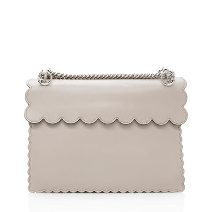 Fendi Calfskin Studded Kan I Medium Shoulder Bag (SHF-19206) Rovelle Bags