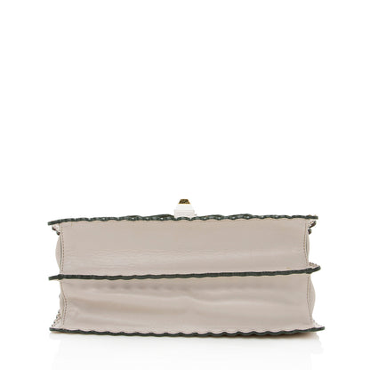 Fendi Calfskin Studded Kan I Medium Shoulder Bag (SHF-19206) Rovelle Bags