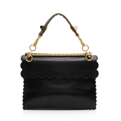 Fendi Calfskin Studded Kan I Medium Shoulder Bag (SHF-boJIBf) Rovelle Bags