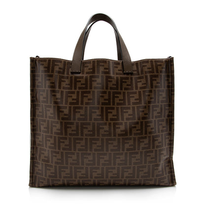 Fendi Coated Canvas Fila Mania Logo Shopper Tote (SHF-17070) Rovelle Bags