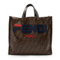 Fendi Coated Canvas Fila Mania Logo Shopper Tote (SHF-17070) Rovelle Bags