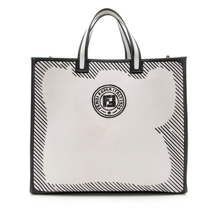 Fendi Coated Canvas Vetrifi Shopping Small Tote (SHF-15005) Rovelle Bags