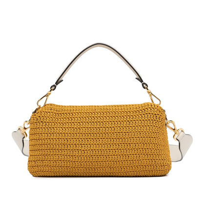 Fendi Crochet Raffia Baguette Satchel (SHG-qh4feG) Rovelle Bags