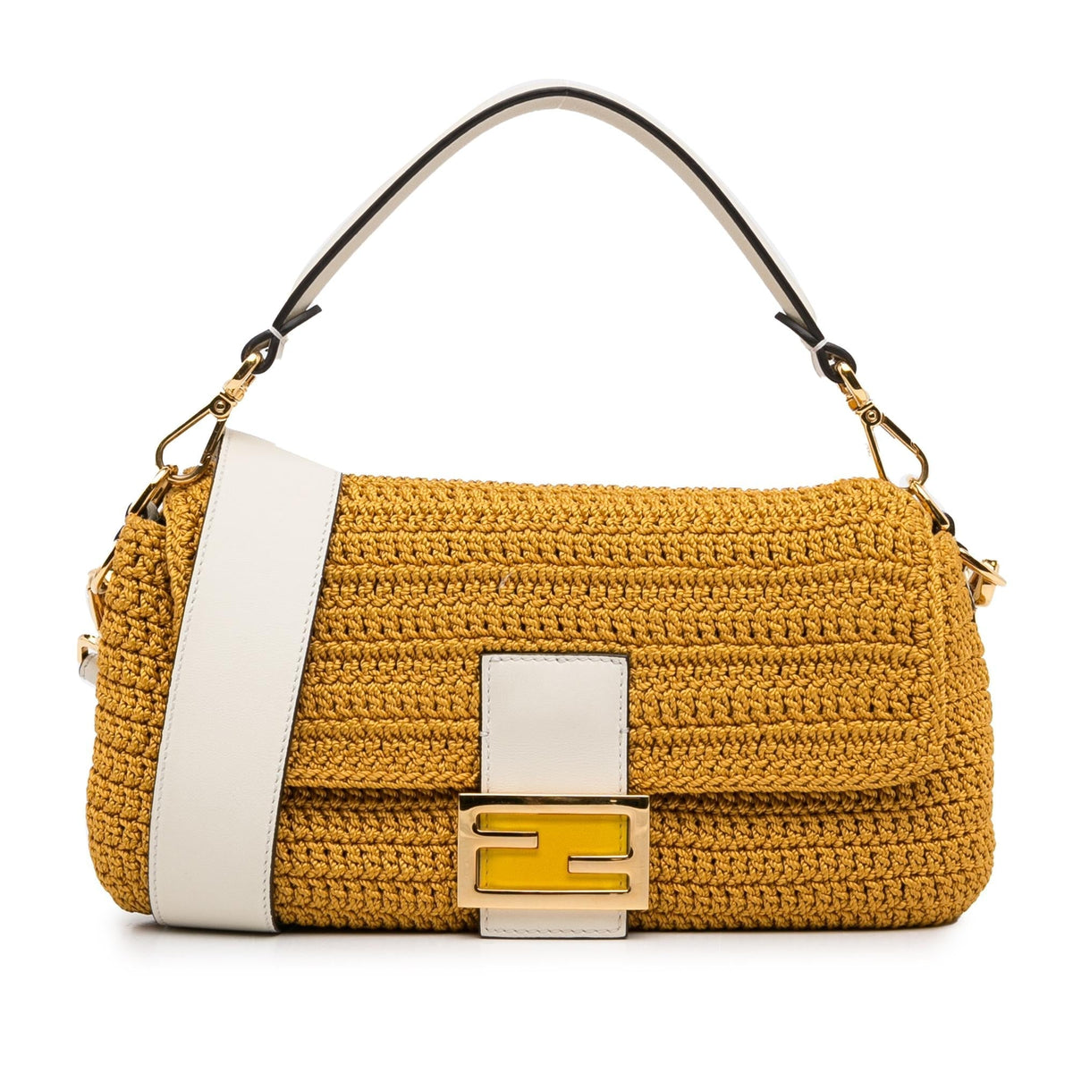 Fendi Crochet Raffia Baguette Satchel (SHG-qh4feG) Rovelle Bags