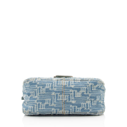 Fendi Denim Mini Baguette Shoulder Bag (SHF-19915) Rovelle Bags