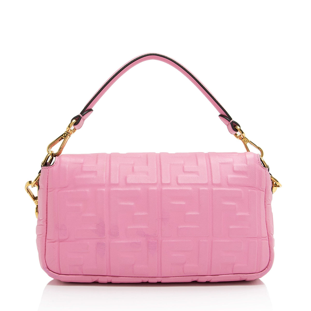 Fendi Embossed Leather FF 1974 Baguette Shoulder Bag (SHF-nc63Ja) Rovelle Bags