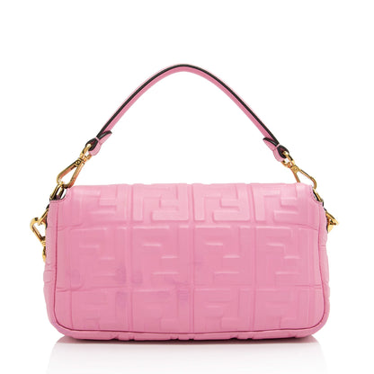 Fendi Embossed Leather FF 1974 Baguette Shoulder Bag (SHF-nc63Ja) Rovelle Bags