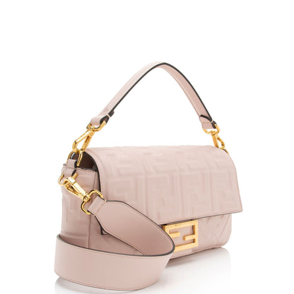Fendi Embossed Leather FF 1974 Baguette Shoulder Bag (SHF-sC62ds) Rovelle Bags